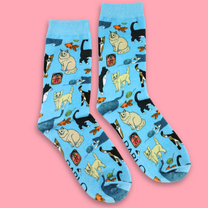 Meow Socks | Blue