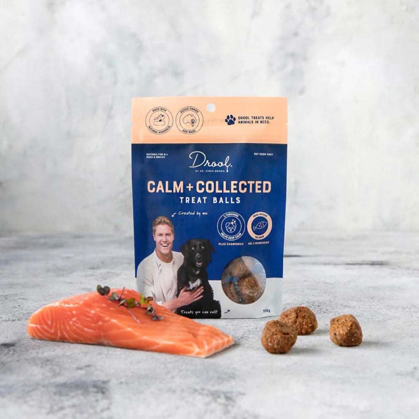 Calm + Collected Salmon Dog Treat Balls