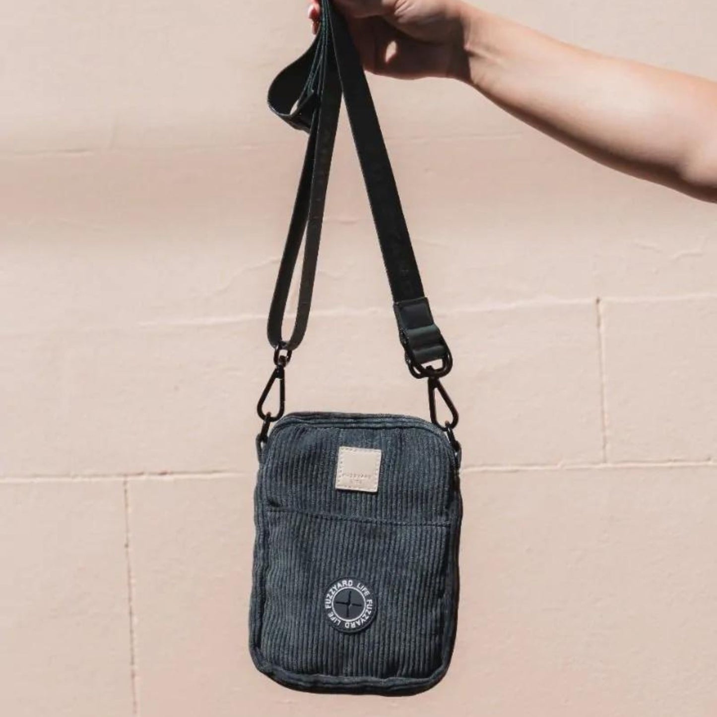 FuzzYard Life Corduroy Cross Body Bag | Slate Grey