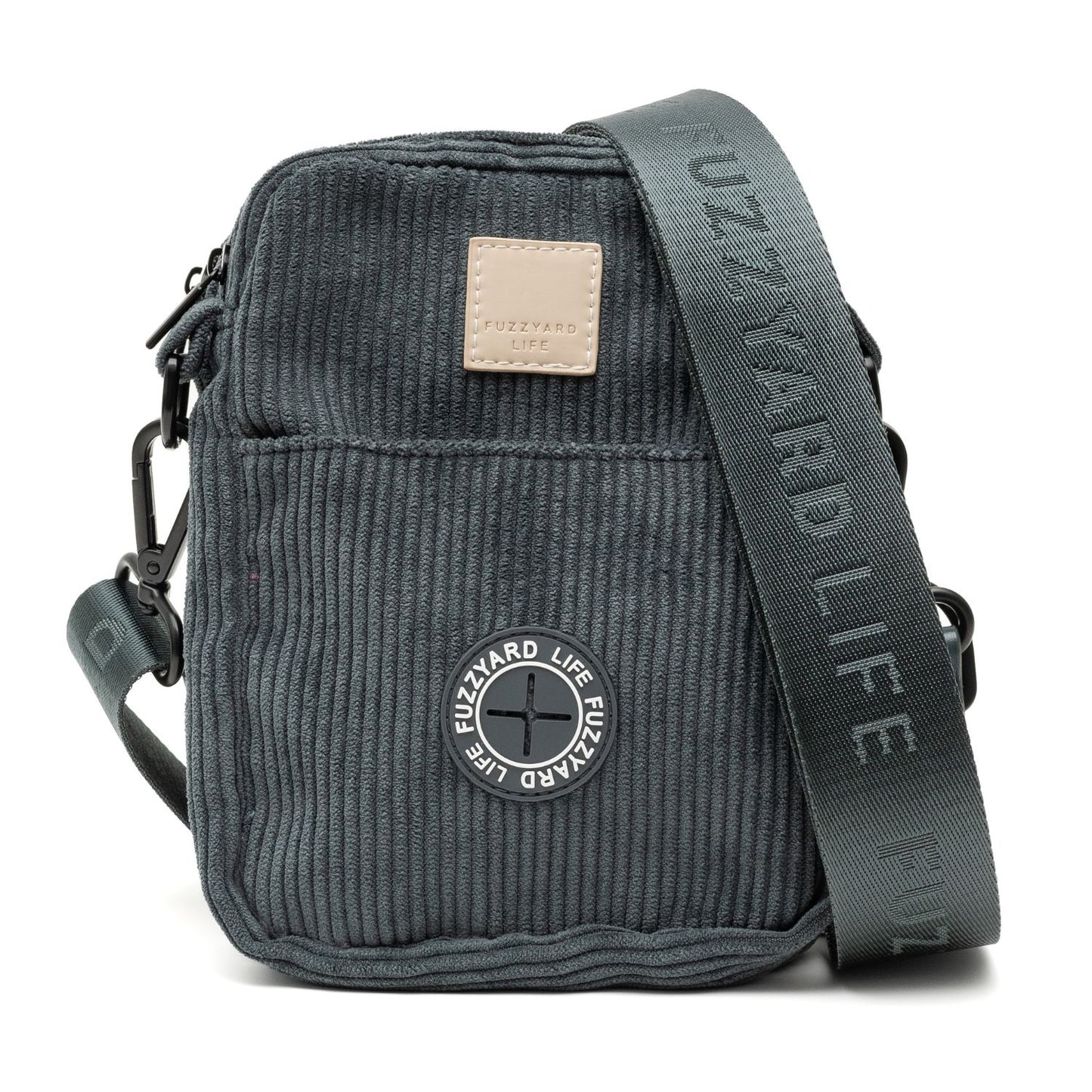 FuzzYard Life Corduroy Cross Body Bag | Slate Grey