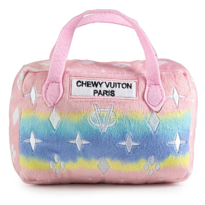 Plush Dog Toy | Pink Ombre Chewy Vuiton Handbag