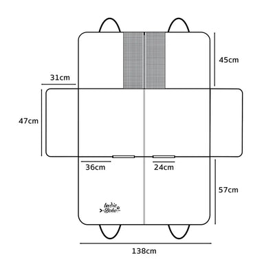 Car Hammock Back Seat Cover (neutral brushstrokes)