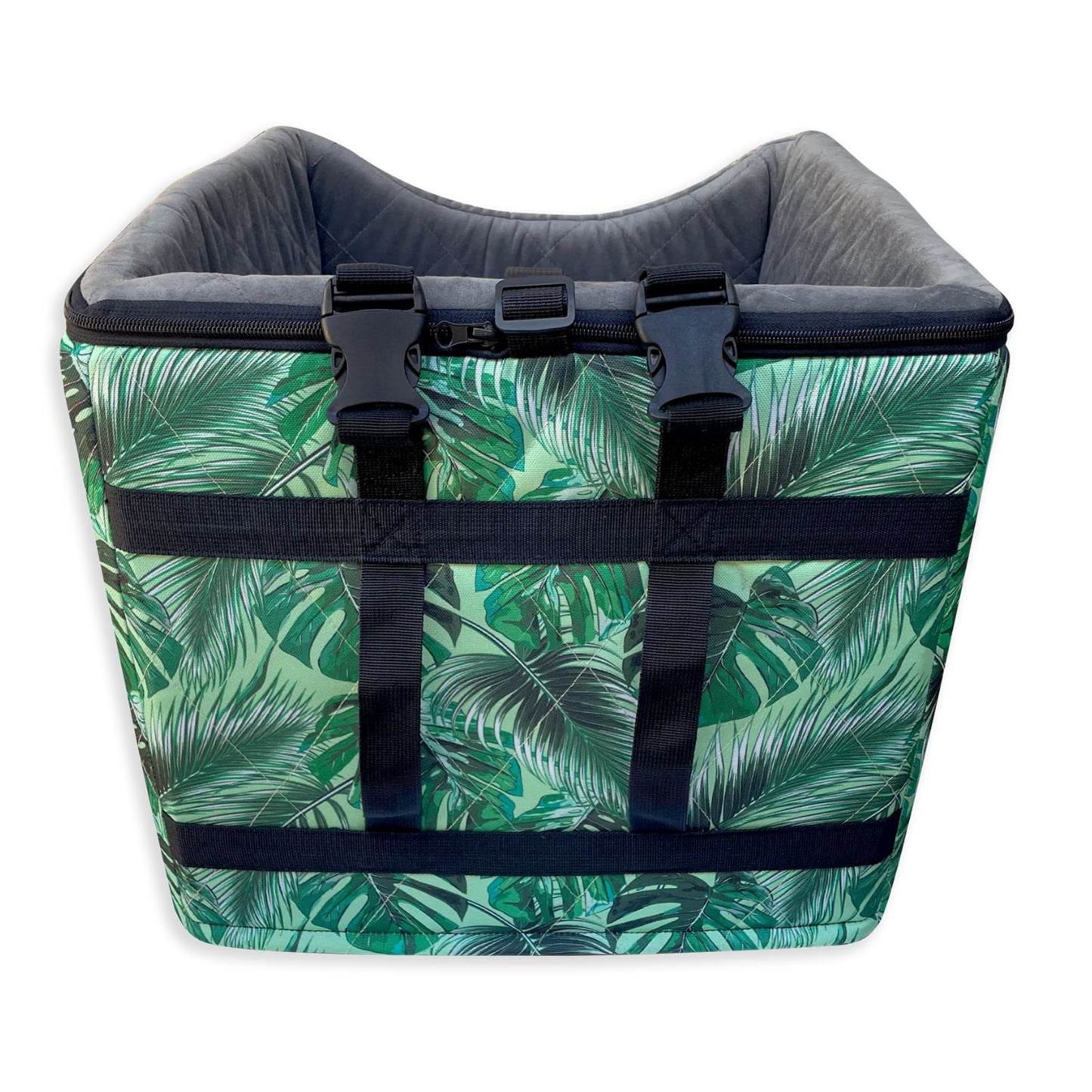 Car Pet Booster Single Seat | Tropical Leaves