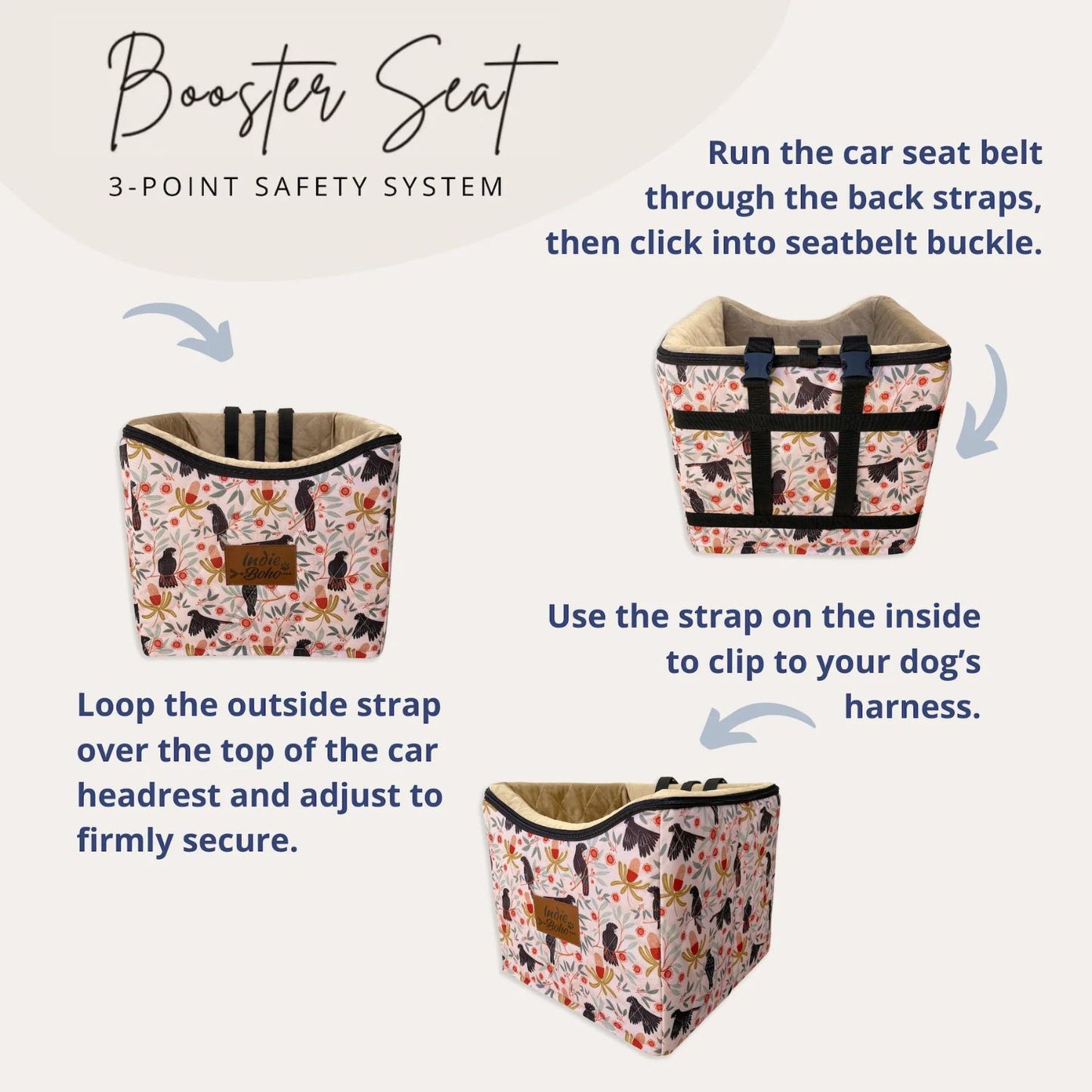 Car Pet Booster Single Seat | Native Flora