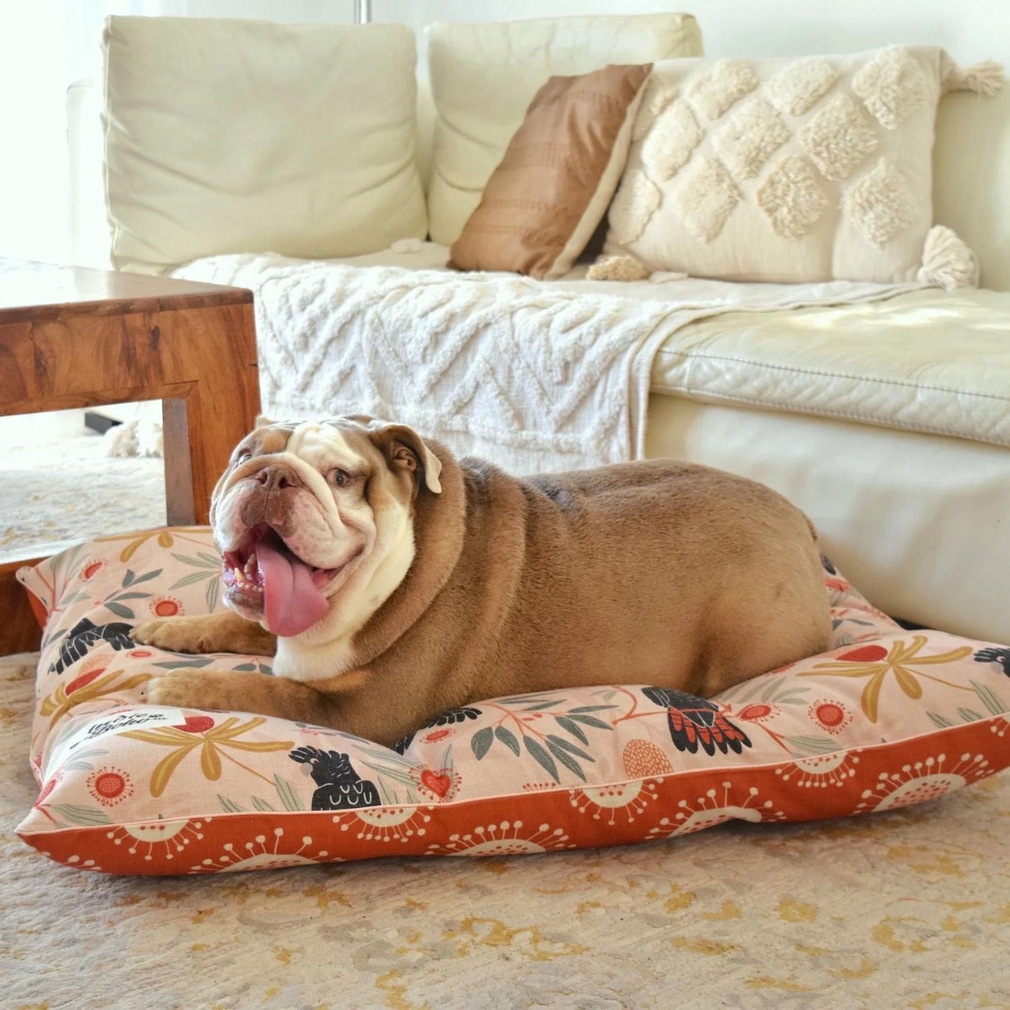 Indoor Dog Bed Cover | Sunset Cockatoo