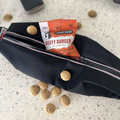 Beefy Burger Dog Biscuits | Pocket Pack