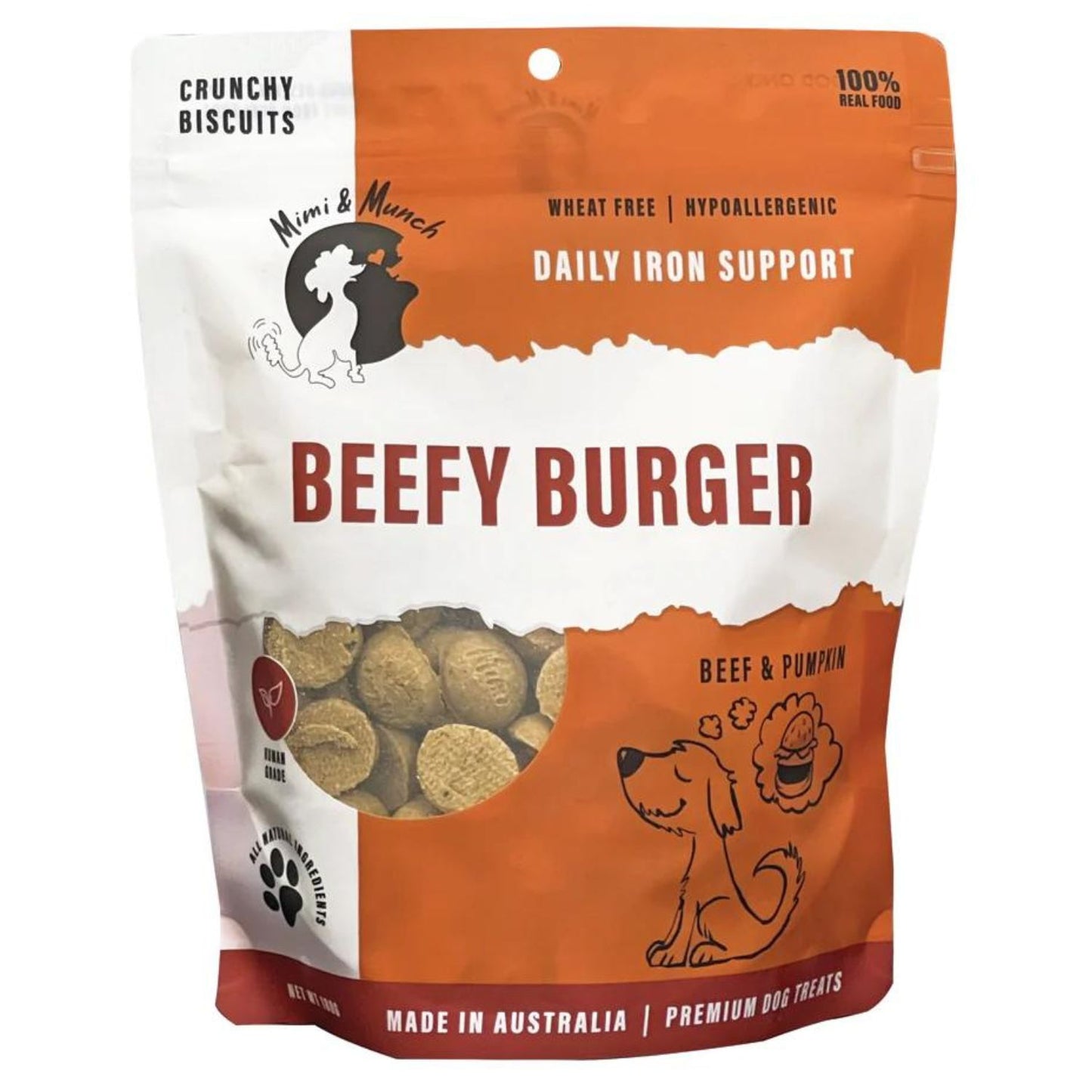 Beefy Burger Dog Biscuits