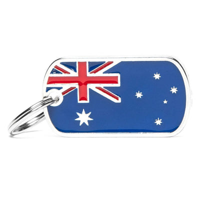 Pet ID Tag | Australia Flag + FREE Engraving