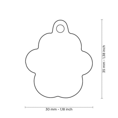 Pet ID Tag | Shine Paw Glitter Black + FREE Engraving