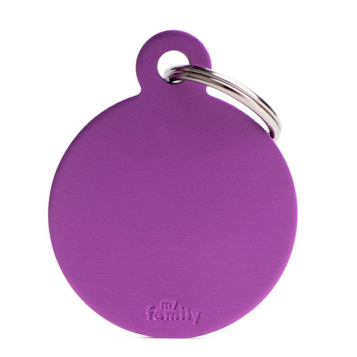 Pet ID Tag | Basic Circle Purple + FREE Engraving