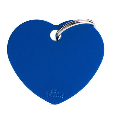 Pet ID Tag | Basic Heart Blue + FREE Engraving