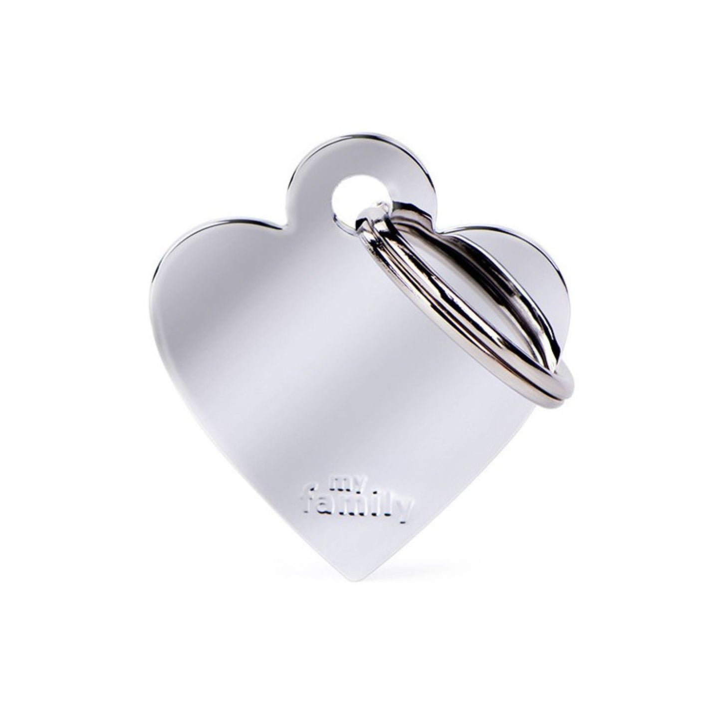 Pet ID Tag | Basic Heart Chrome + FREE Engraving