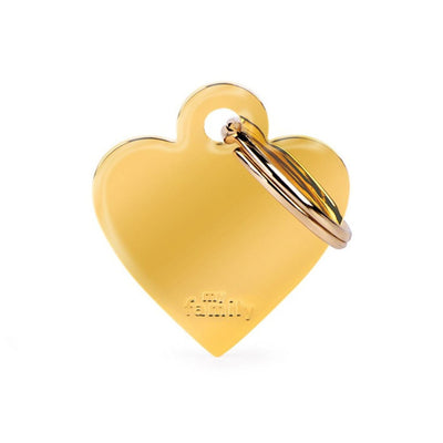 Pet ID Tag | Basic Heart Golden + FREE Engraving