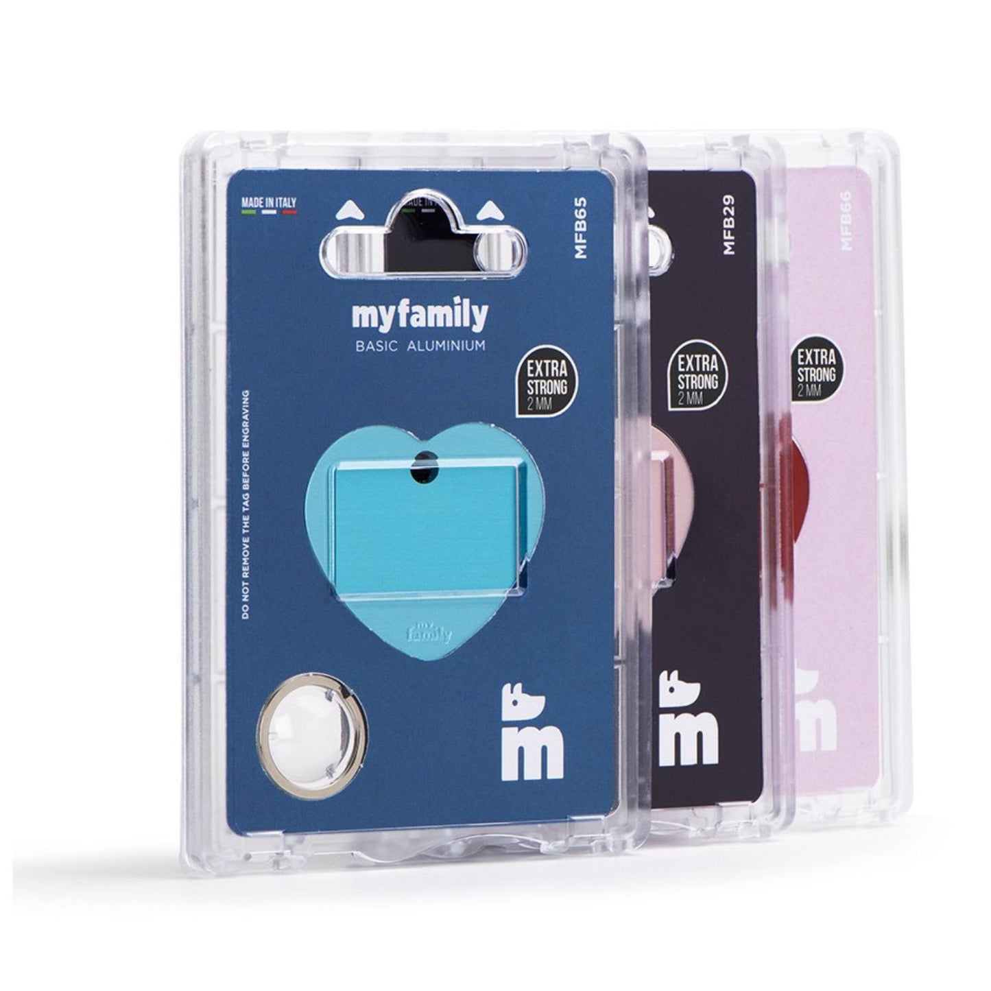 Pet ID Tag | Basic Heart Blue + FREE Engraving