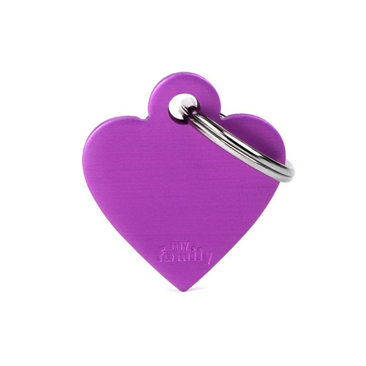 Pet ID Tag | Basic Heart Purple + FREE Engraving