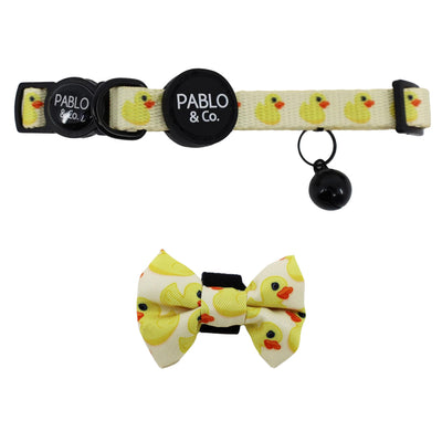 Rubber Ducky Cat Collar & Bow Tie