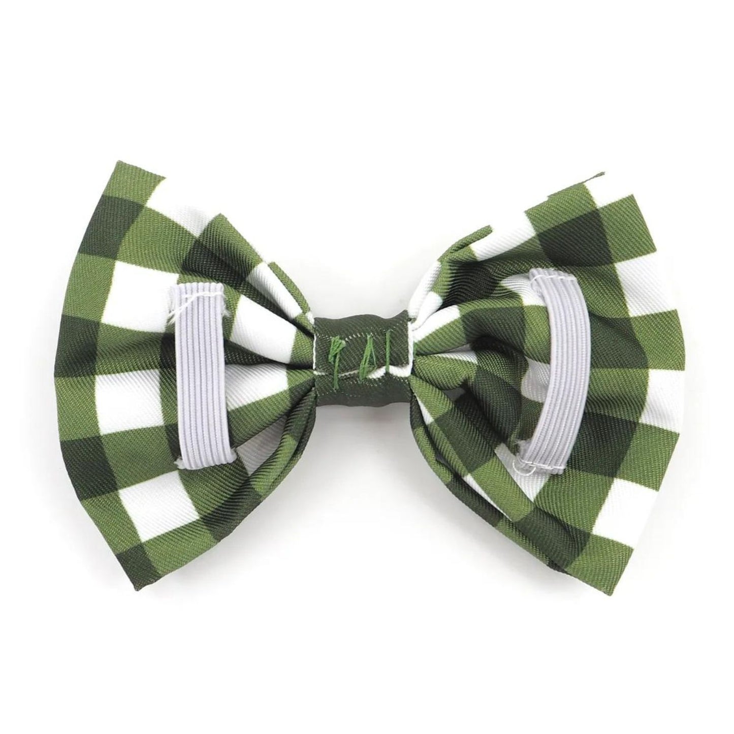 Traditional Green Gingham Xmas Bow Tie