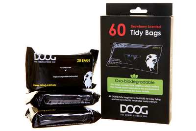 DOOG Tidy Poo Bags | 60 strawberry scented