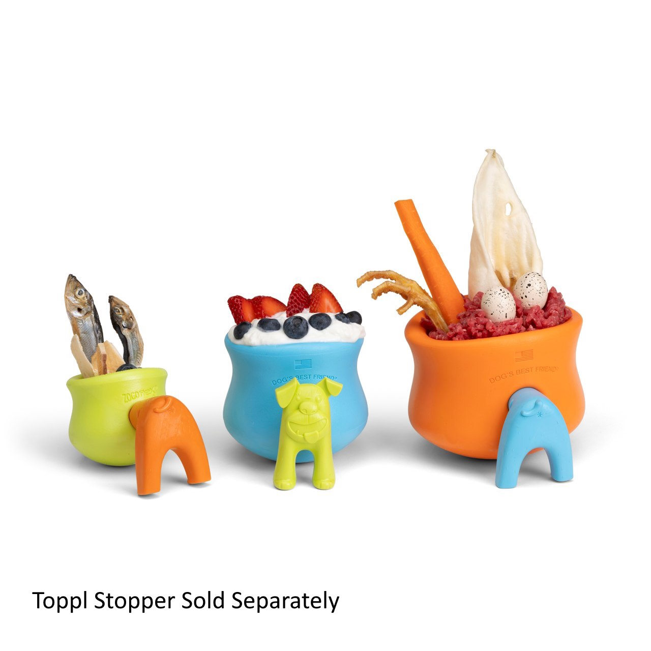 Toppl Tough Dog Treat Toy Blue
