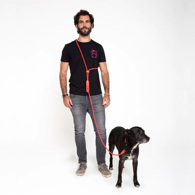 Hands-Free Dog Leash | Neon Coral