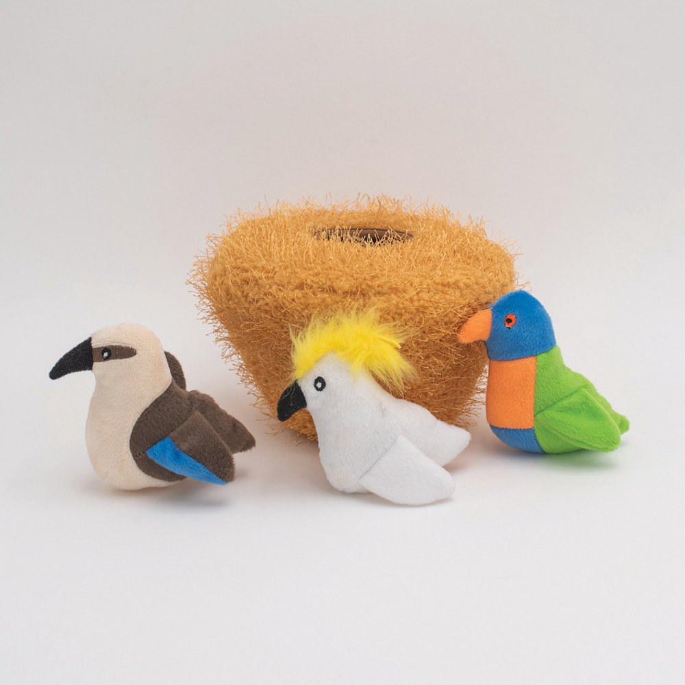 Interactive Dog Toy | Australian Birds In Nest