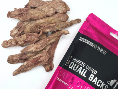 Freeze Dried Training Treats | Quail Backs