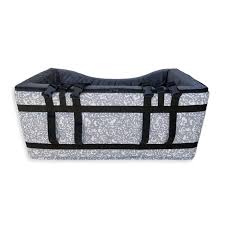 Car Pet Booster Double Seat | Neutral Brushstrokes - Pebble