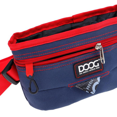 Large Good Dog Treat Pouch | Navy & Red