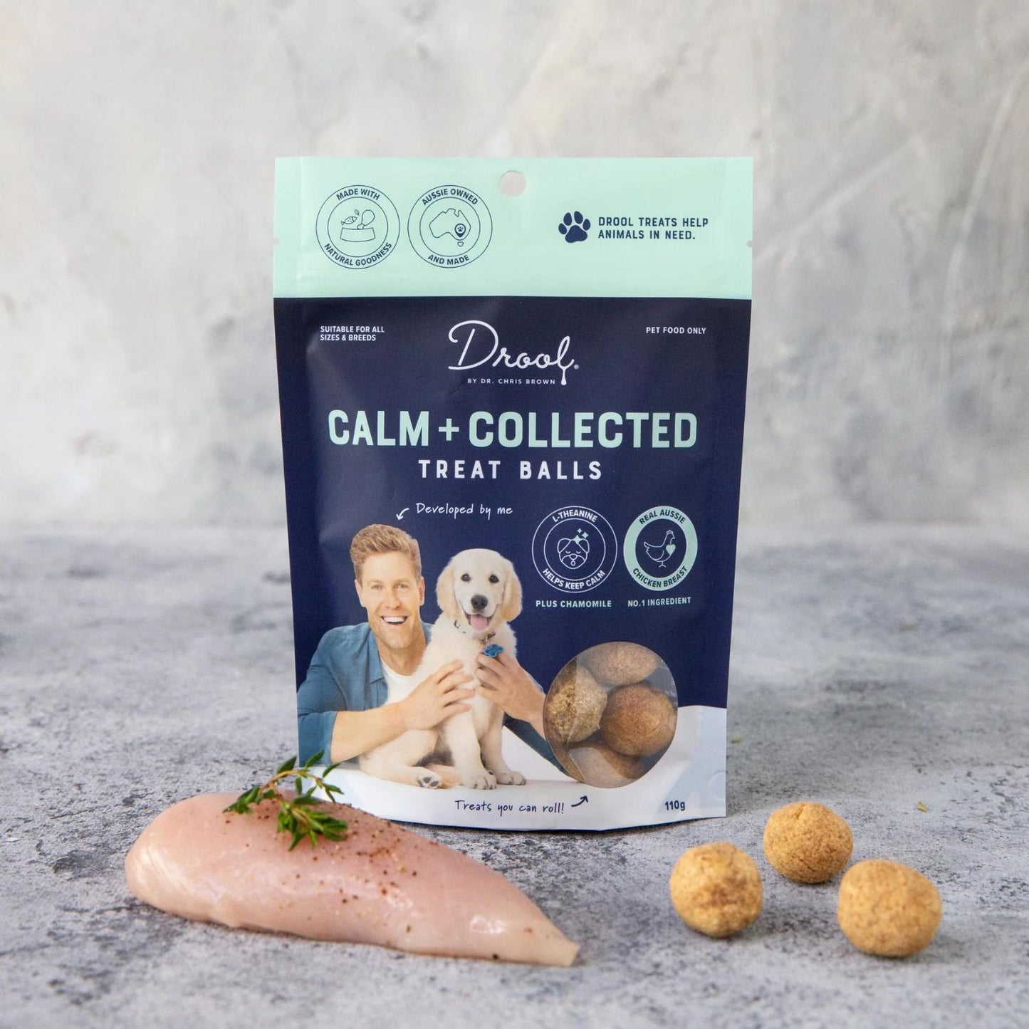 Calm + Collected Dog Treat Balls | Chicken