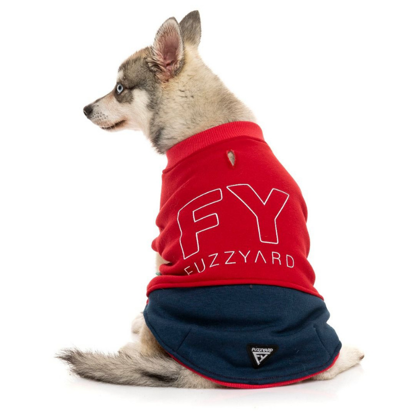 FY Track Sweater | Red + Navy