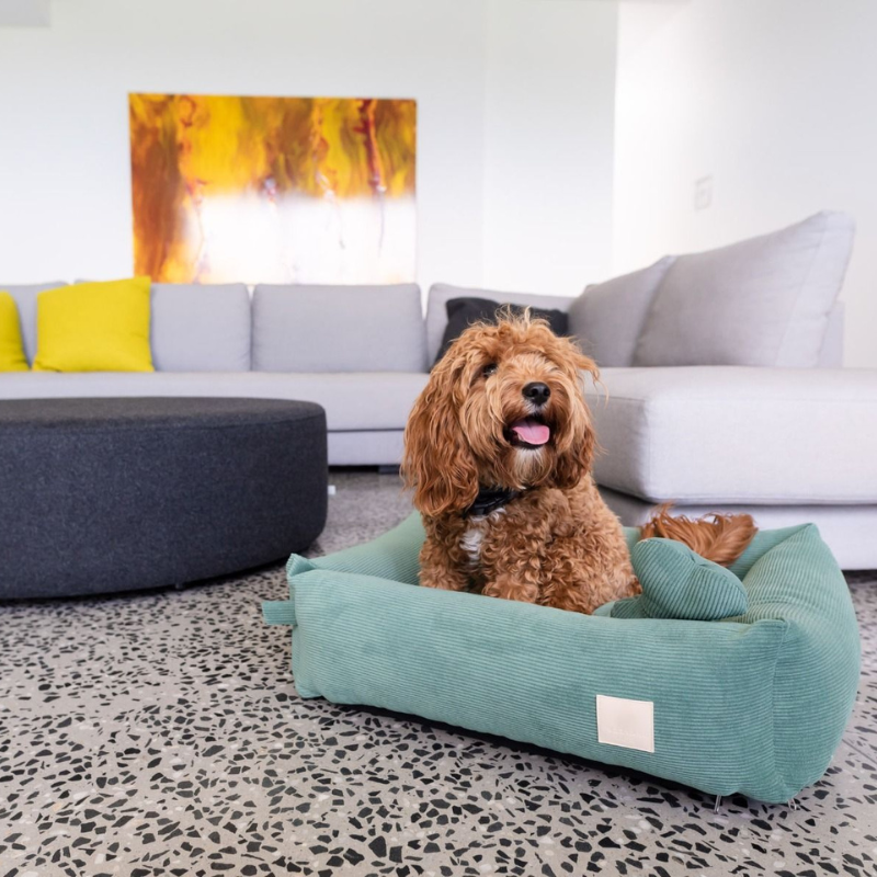 Corduroy Dog Bed | Myrtle Green