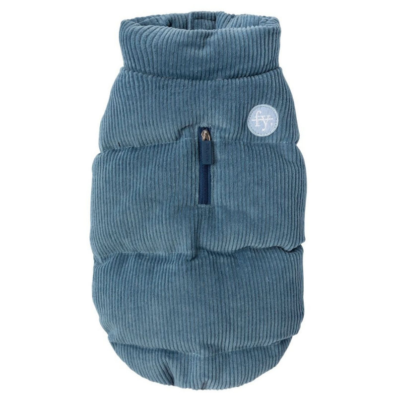 Mosman Puffer Dog Jacket | Washed Blue