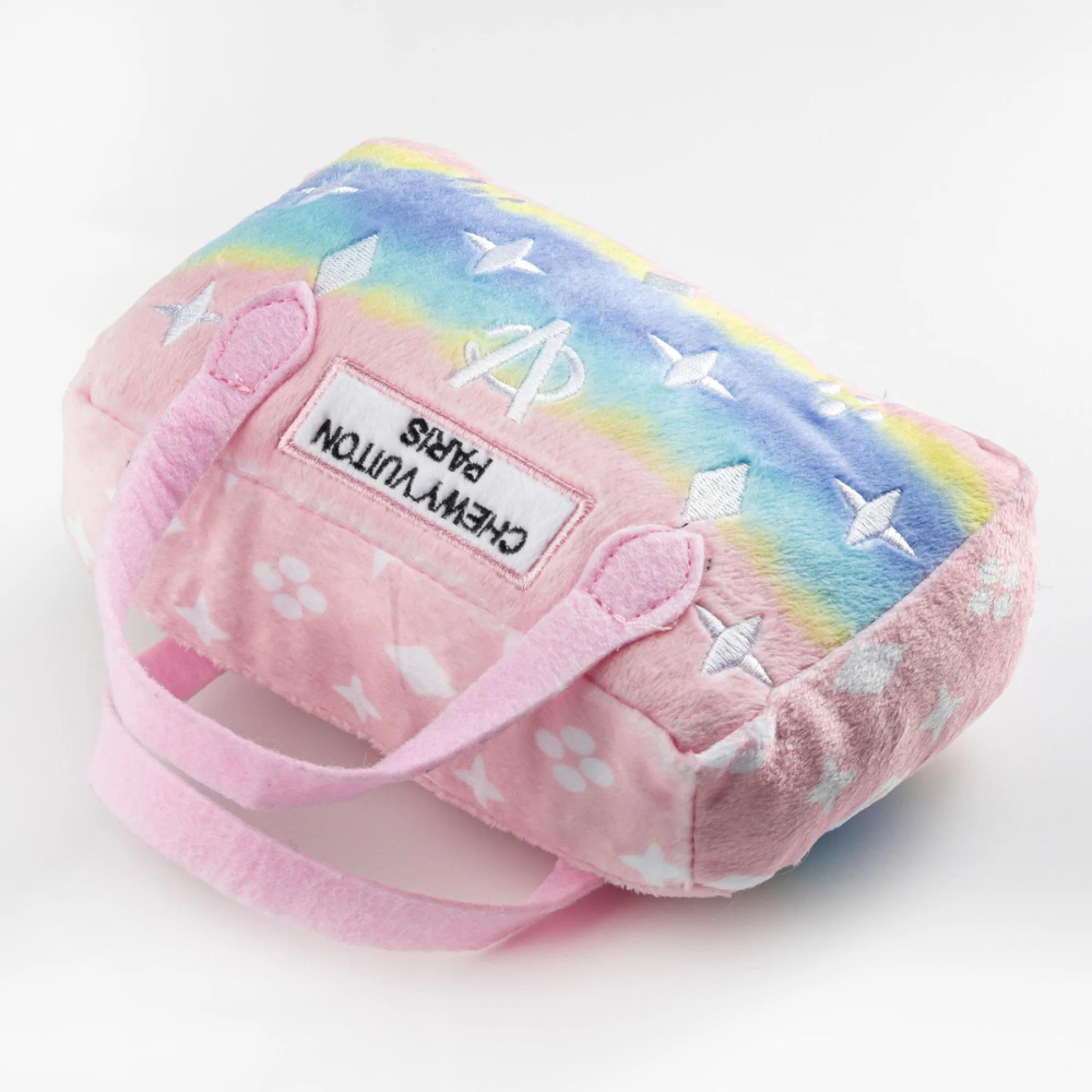 Plush Dog Toy | Pink Ombre Chewy Vuiton Handbag