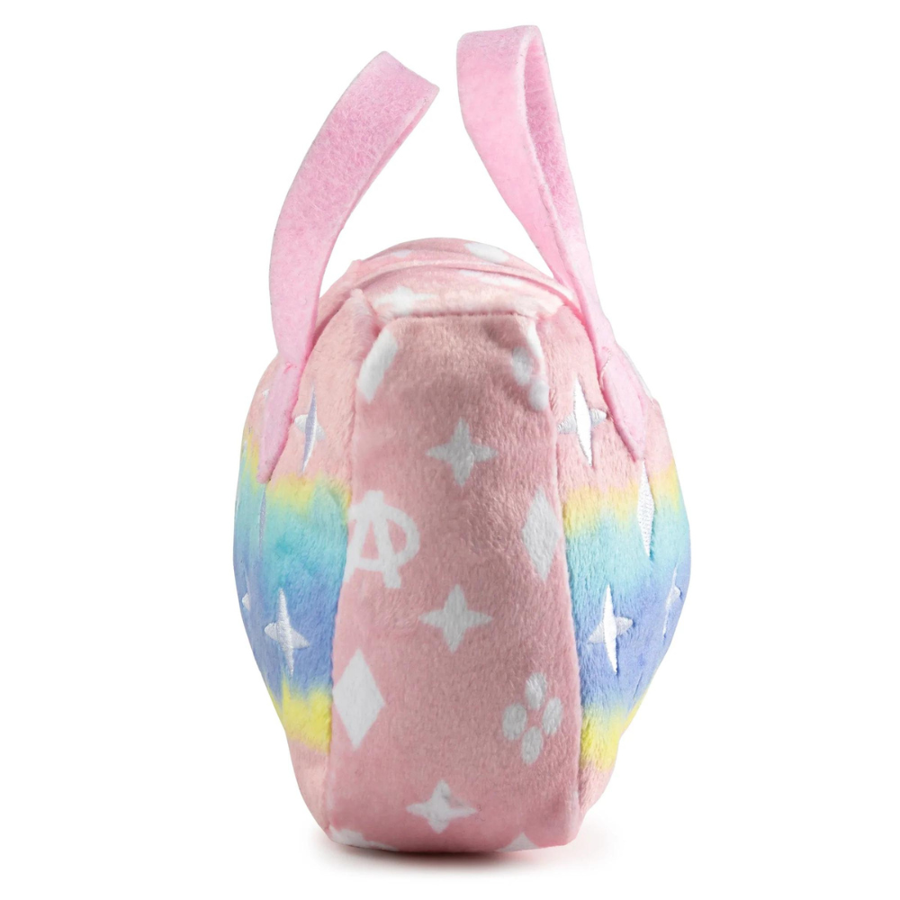 Plush Dog Toy | Pink Ombre Chewy Vuiton Handbag