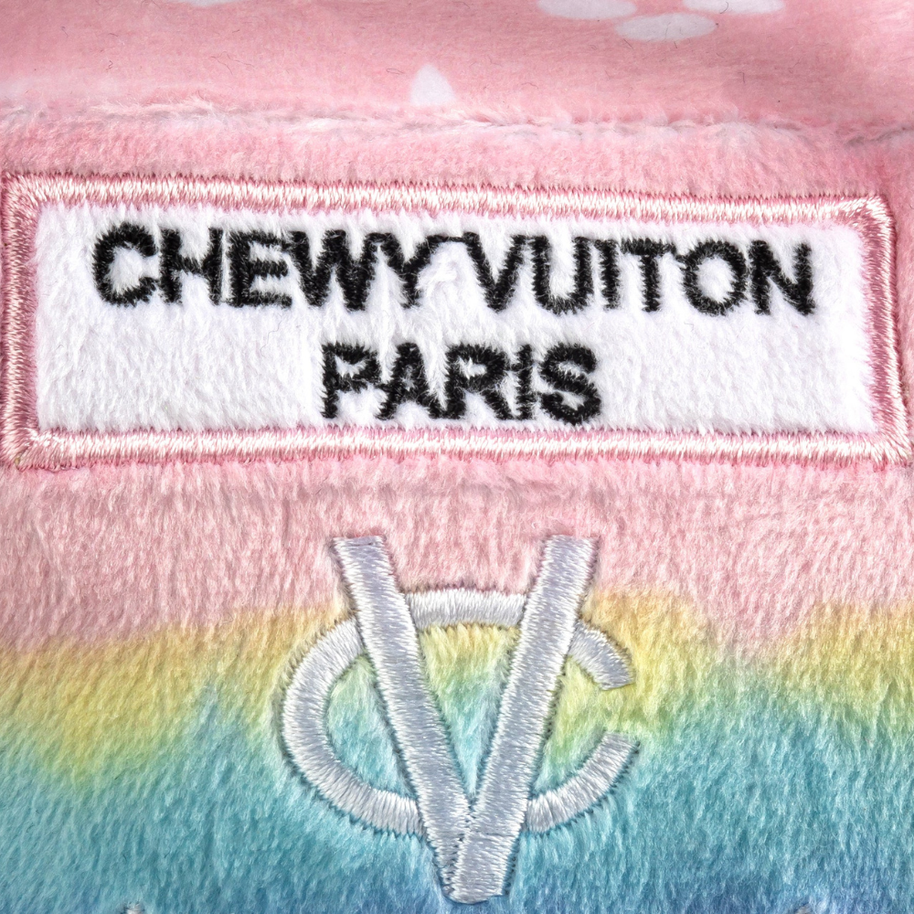Plush Dog Toy | Pink Ombre Chewy Vuiton Handbag