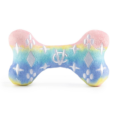 Plush Dog Toy | Pink Ombre Chewy Vuiton Bone