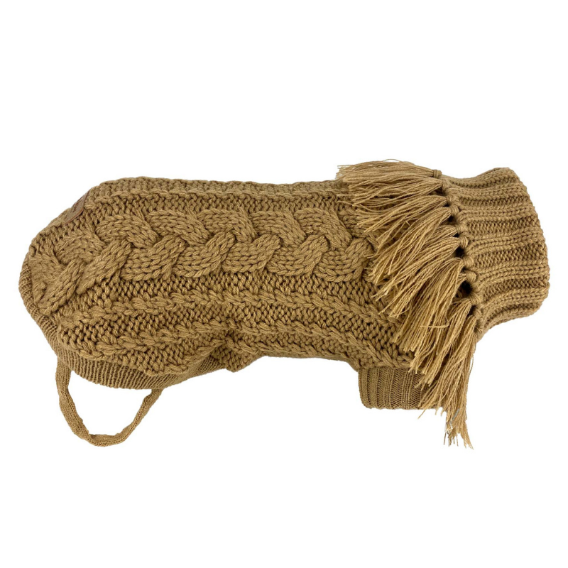 Coachella Knit Dog Jumper | Caramel