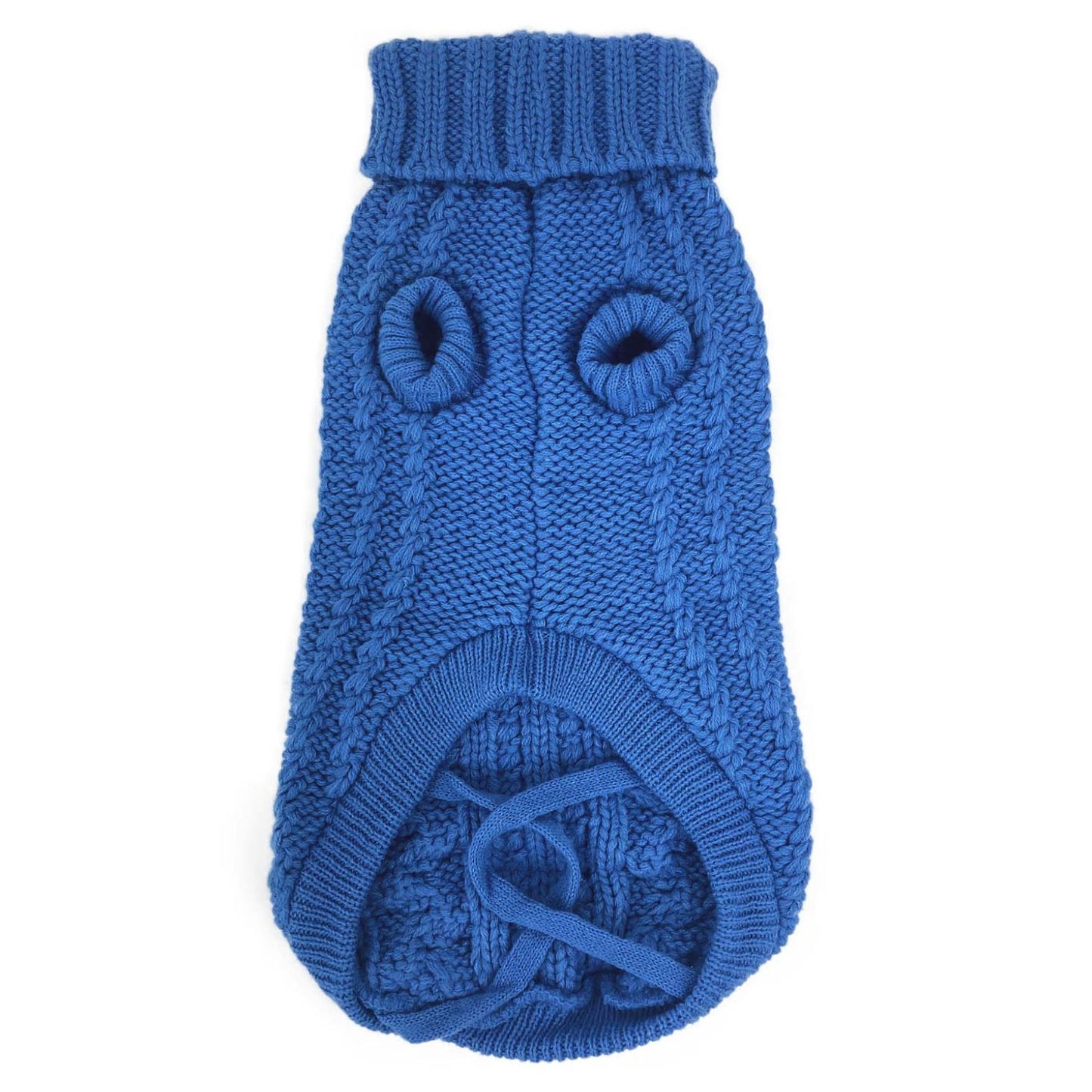 French Knit Dog Jumper | Indigo Blue