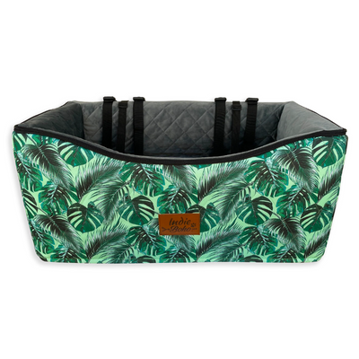 Car Pet Booster Double Seat | Tropical Leaves