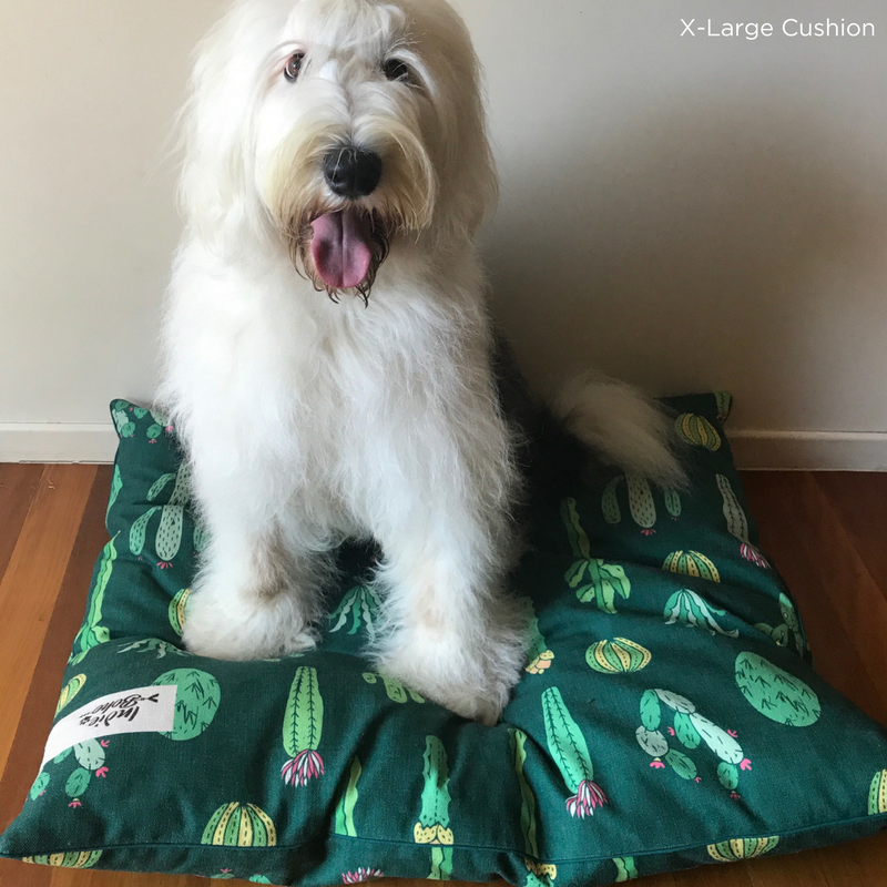 Indie Boho Cushion Pet Bed | Cactus Garden | Peticular