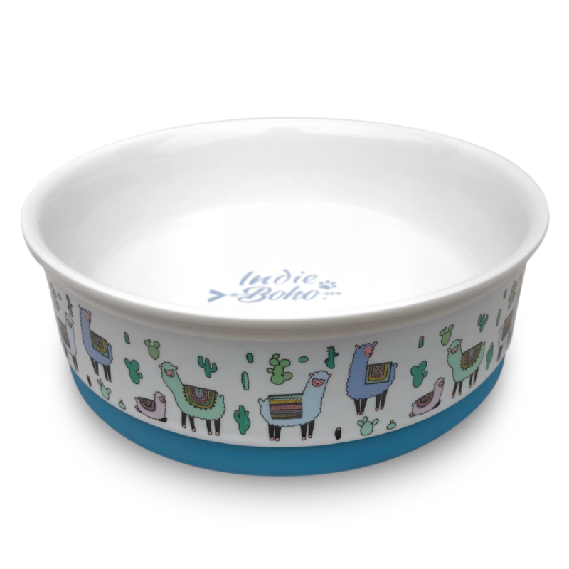 Indie Boho Designer Pet Bowls | Alpaca Family | Peticular