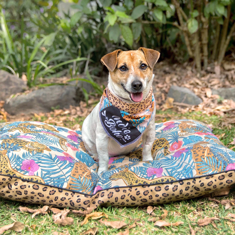 Indie Boho Cushion Pet Bed | Leopard Luxe | Peticular
