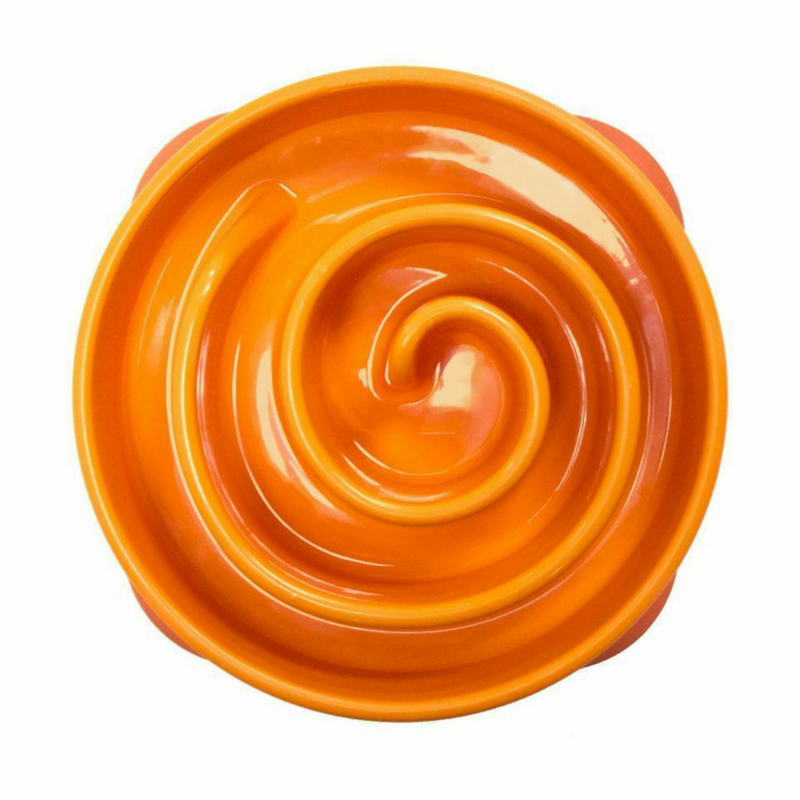 Outward Hound Fun Feeder Slo-Bowl | Orange Maze | Peticular