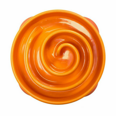 Outward Hound Fun Feeder Slo-Bowl | Orange Maze | Peticular