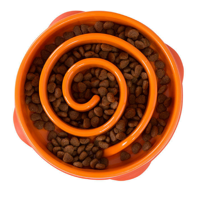 Fun Feeder Slo-Bowl Orange Maze – Peticular - Main Image