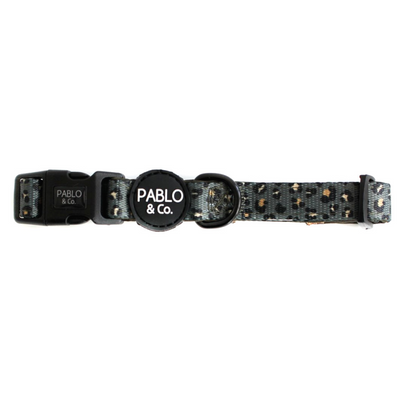 Pablo & Co. The Khaki Leopard Dog Collar | Peticular