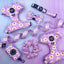 Lilac Smiley Flowers | Adjustable Dog Harness