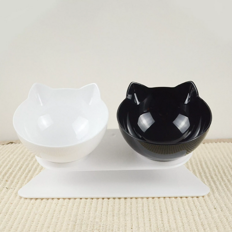 Elevated Tilted Duo Cat Bowl