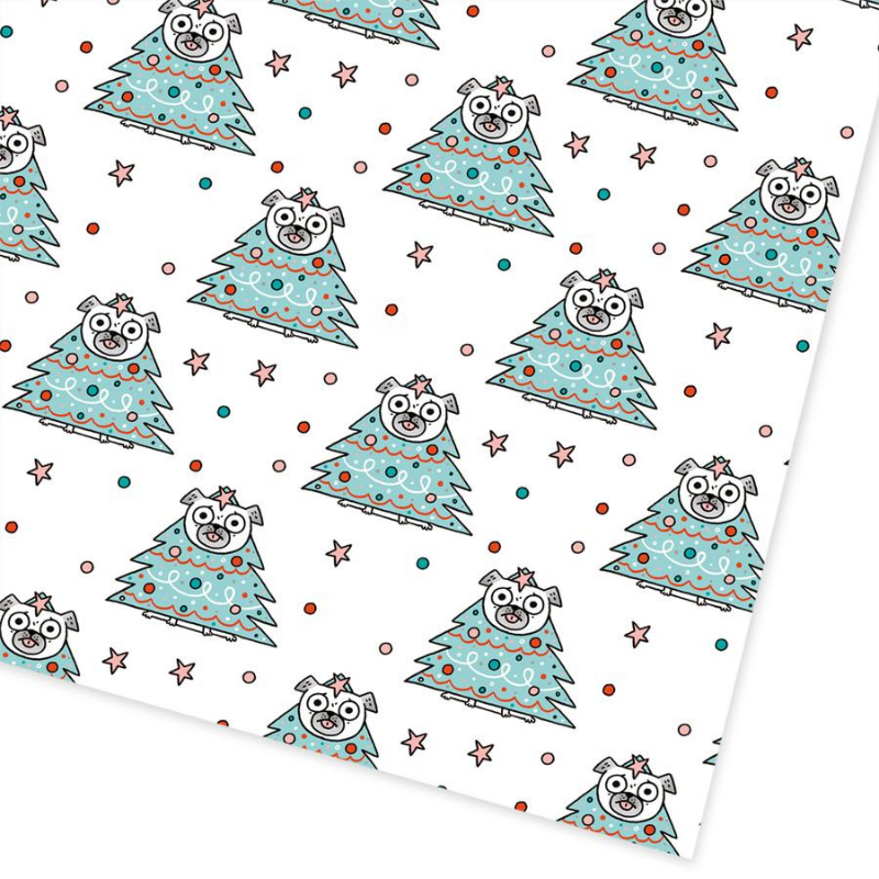 Christmas Wrapping Paper | Puggin' Christmas