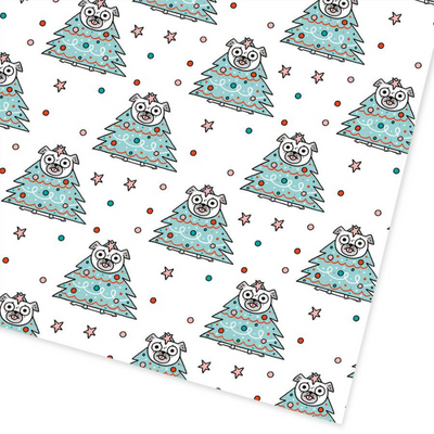Christmas Wrapping Paper | Puggin' Christmas
